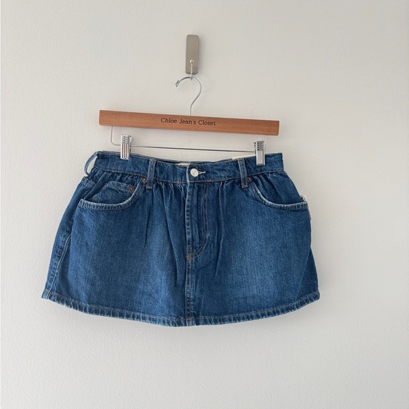 FREE PEOPLE NWT Demi Denim Skort - Picture 2 of 8